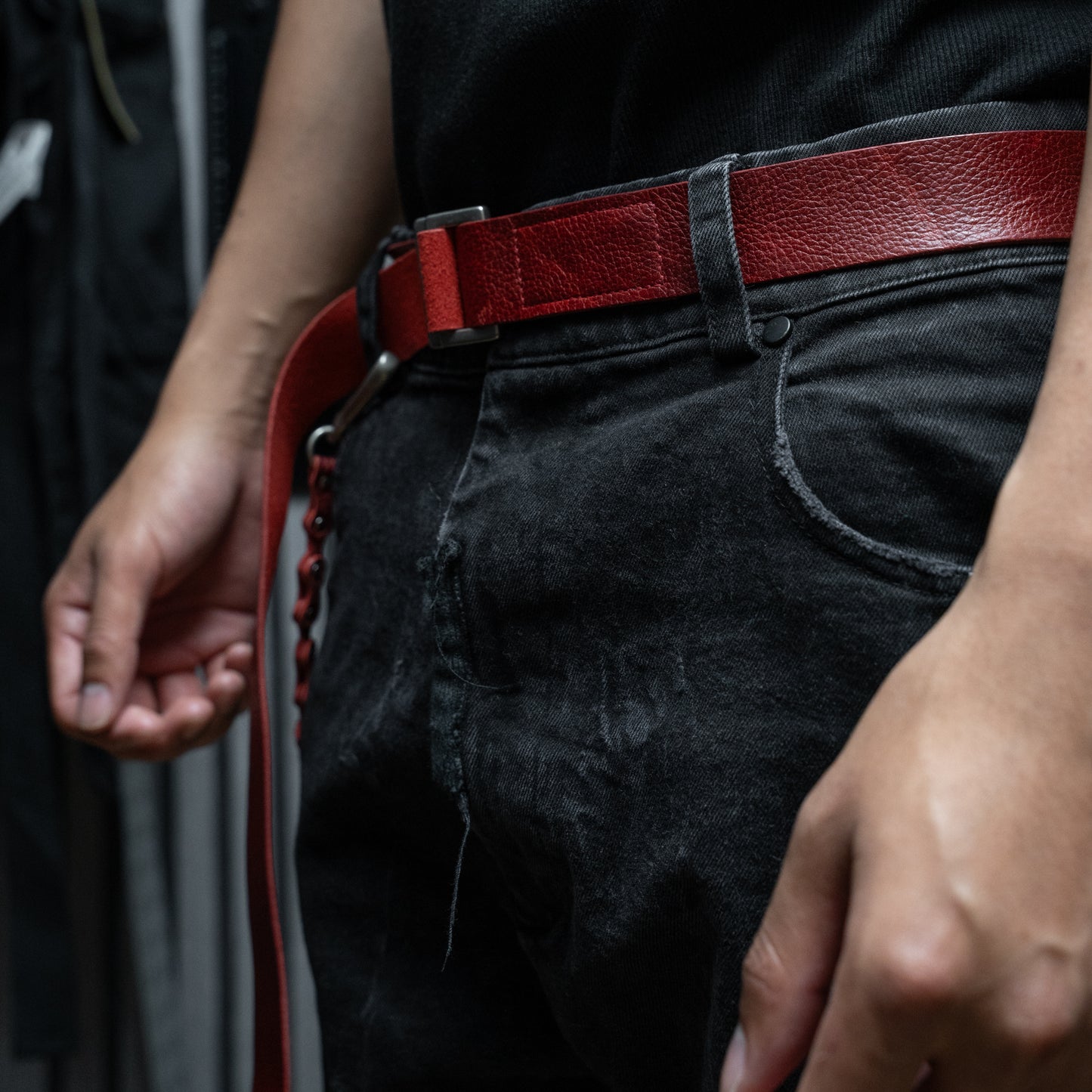 Aro Red Bovine Belt