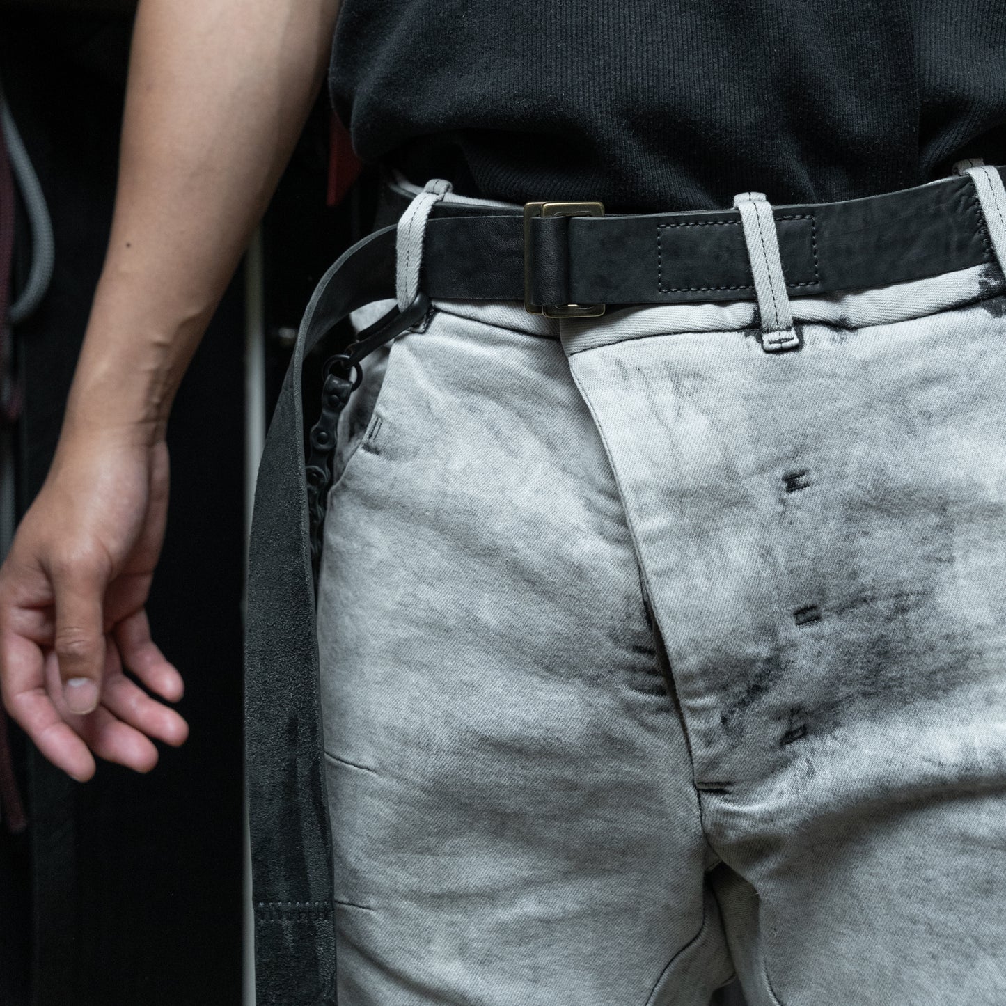 Aro Black Panelled Culatta Belt