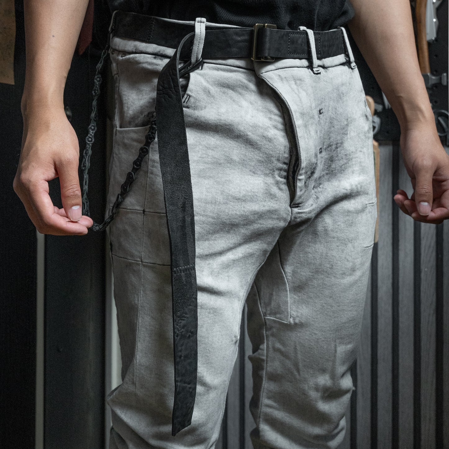 Aro Black Panelled Culatta Belt