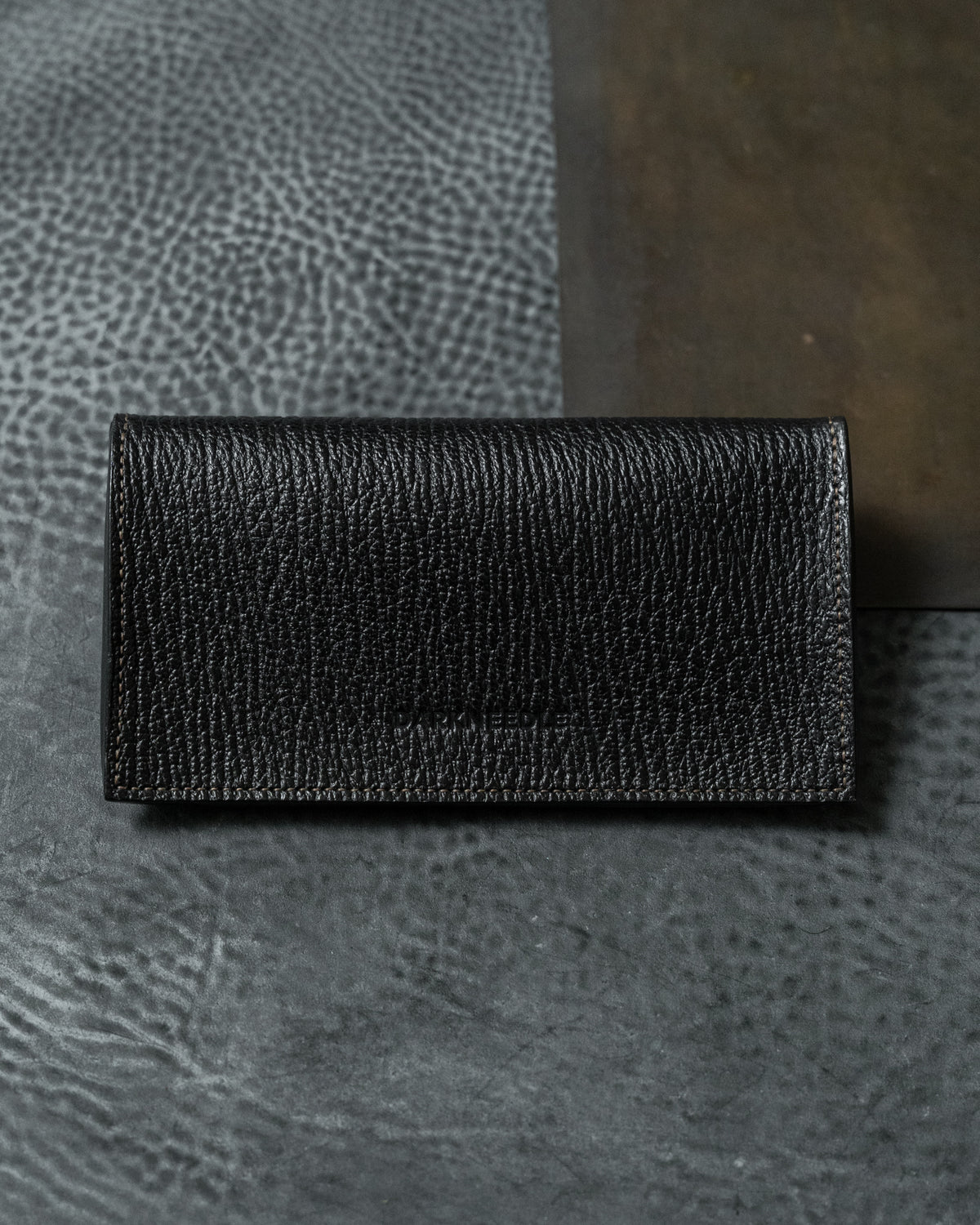 Black Tan Italian Leather Eyewear Snap Case