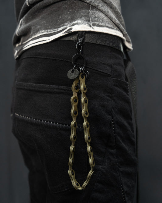 Olive Italian Horse Leather Nexo Keychain