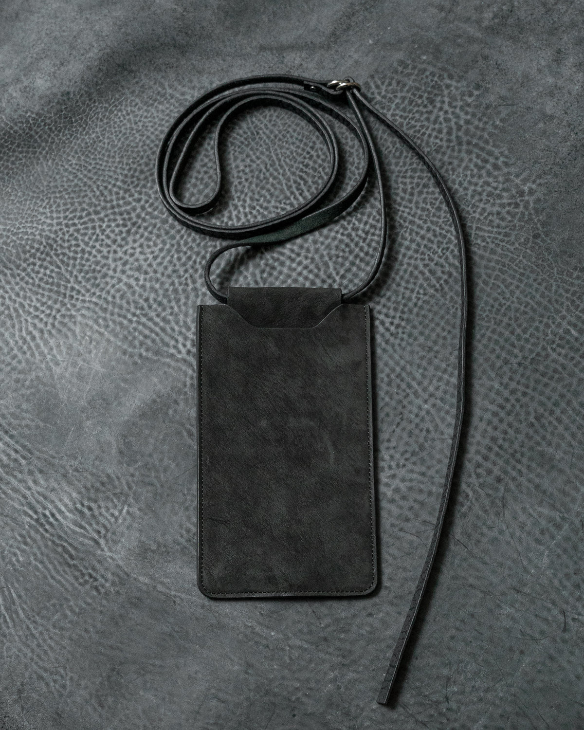 Black Horse Leather Talon Crossbody Pouch